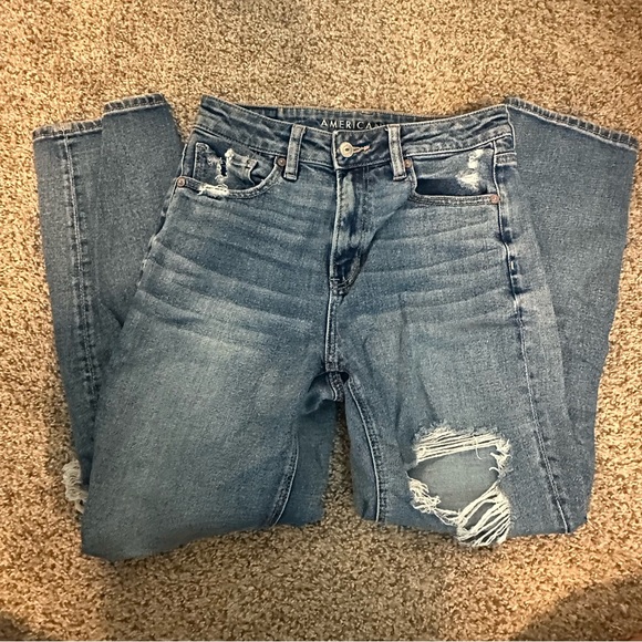 Blue Distressed Jeans - Picture 1 of 6